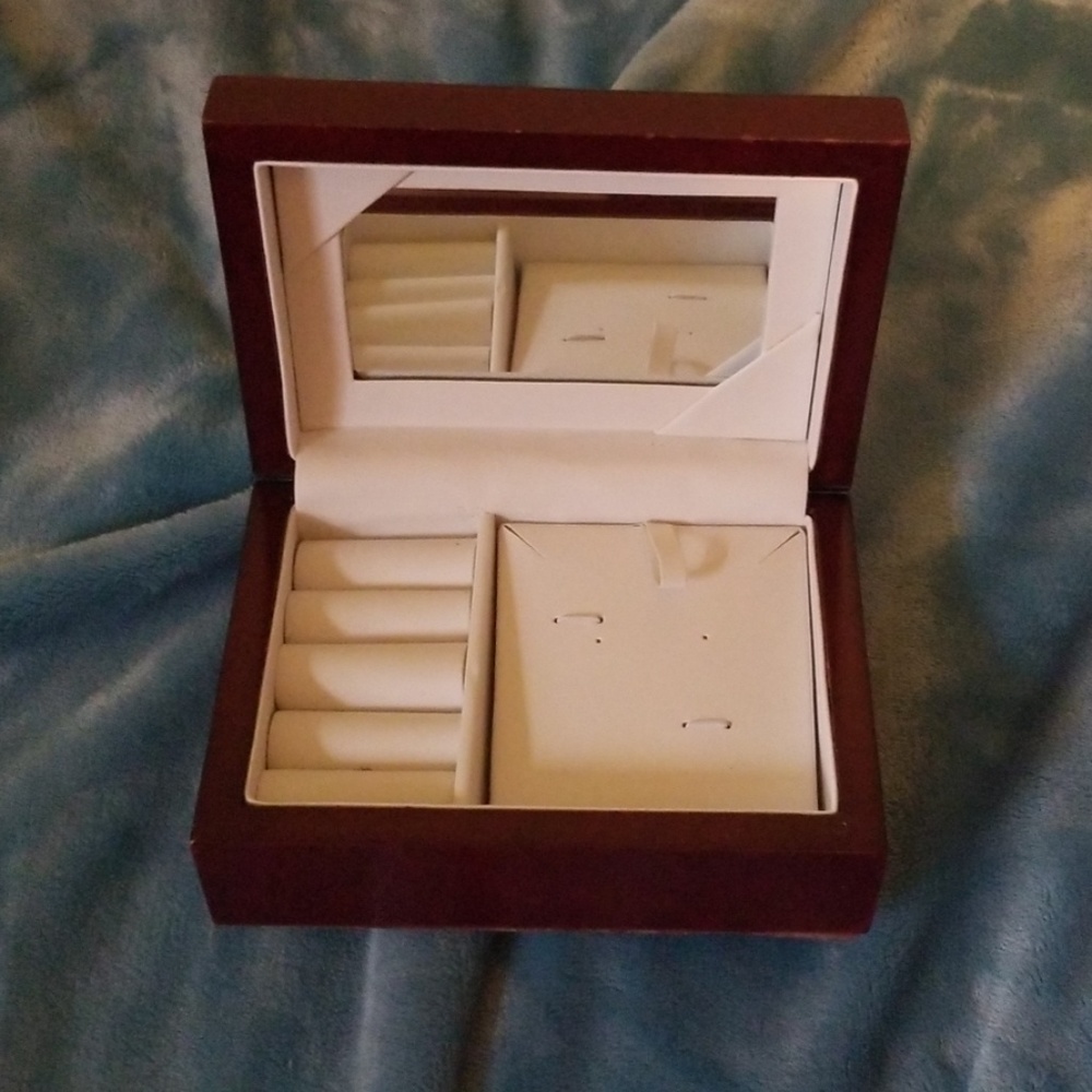 Dark Hardwood Small Jewelry Box